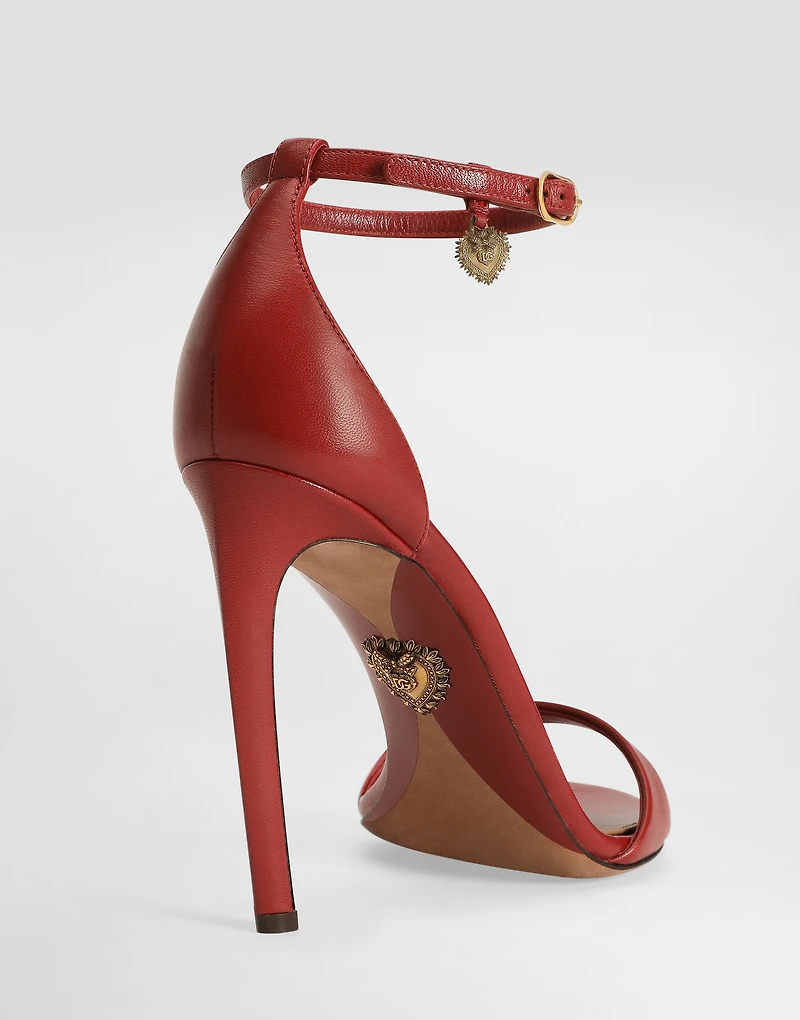 Polished goatskin sandals