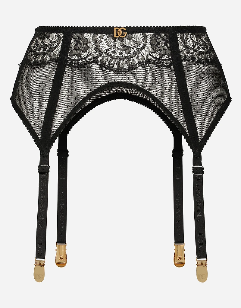 Lace suspender belt