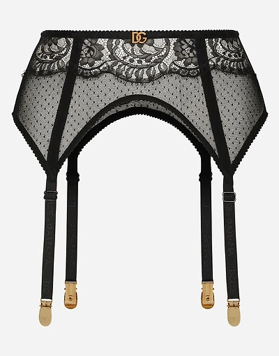 Lace suspender belt