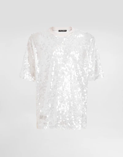 Short-sleeved t-shirt sequins