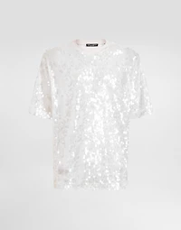 Short-sleeved t-shirt sequins