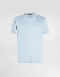 Short-sleeved silk t-shirt