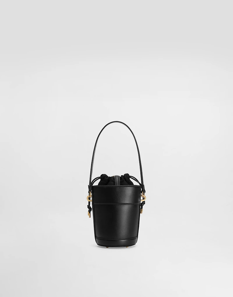 Capri bucket bag in canvas and leather