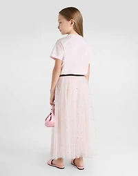 Tulle skirt with rhinestone embellishment