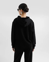 Jersey hoodie with DG embroidery