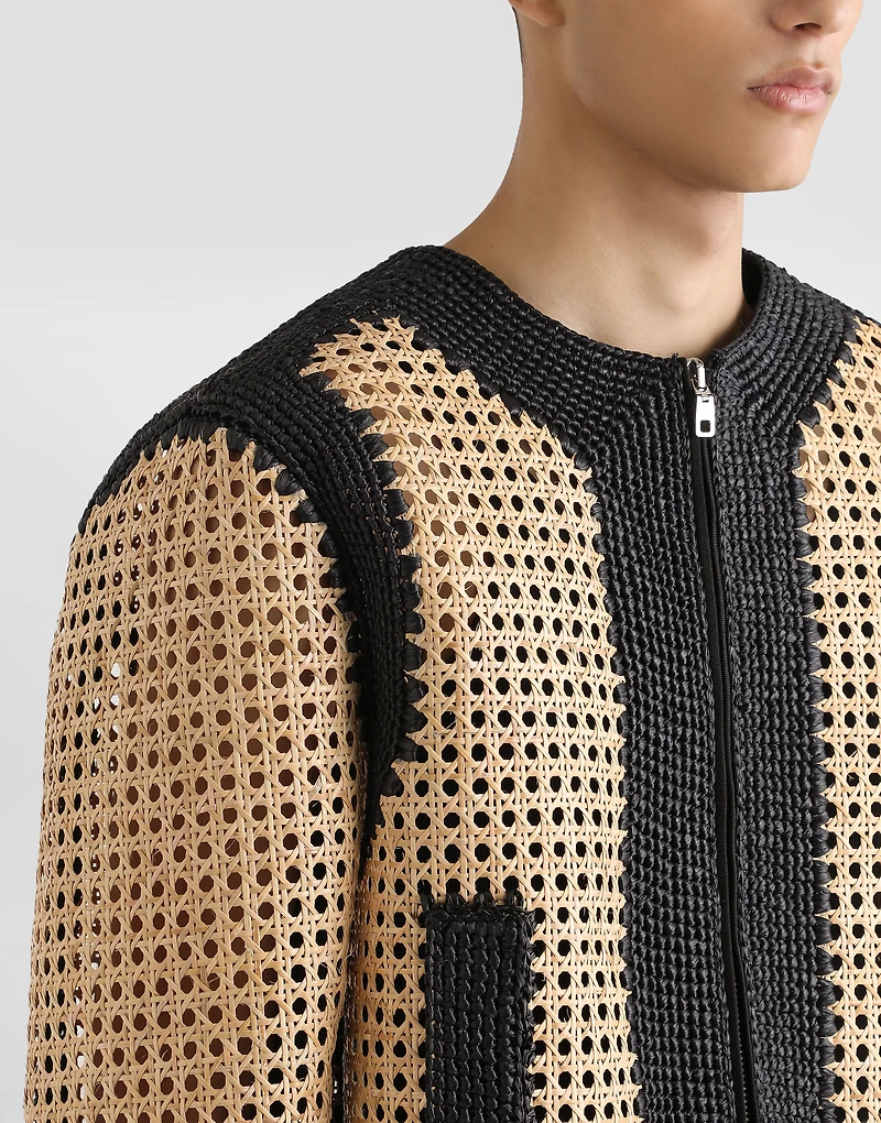 Woven raffia jacket