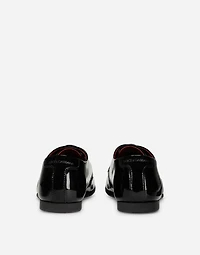 Patent leather derby shoes