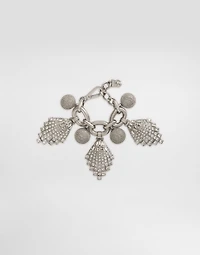 Maxi-bracelet with chain, rhinestone accents and DG logo