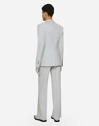 Double-breasted stretch wool Sicilia-fit jacket