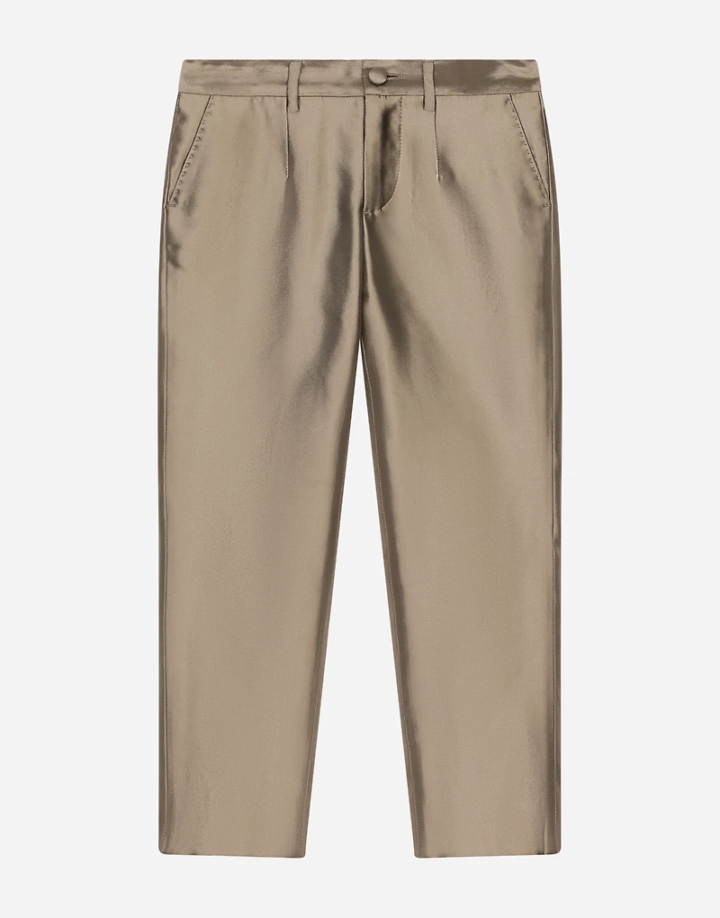 Classic mikado silk pants
