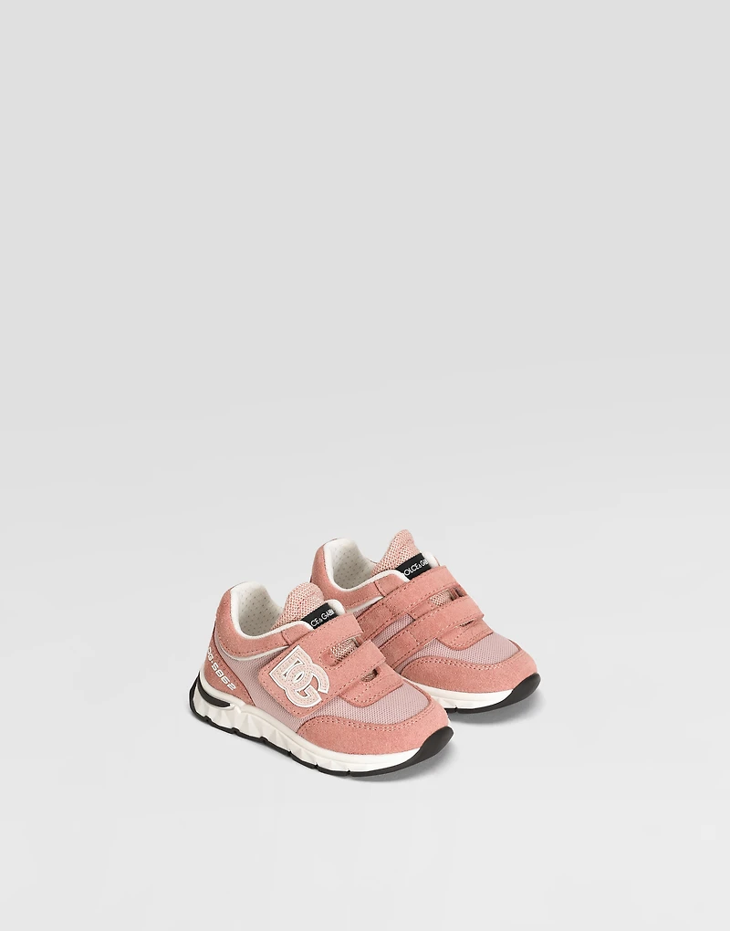 Mesh and split leather DG Running sneakers