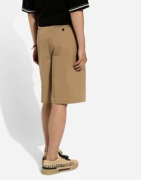 Cotton drill Bermuda shorts