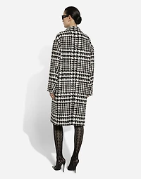 Oversize houndstooth coat