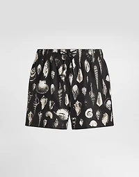Shell-print short swim boxer shorts