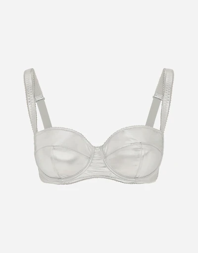 Foiled jersey balconette bra