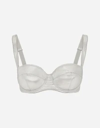 Foiled jersey balconette bra