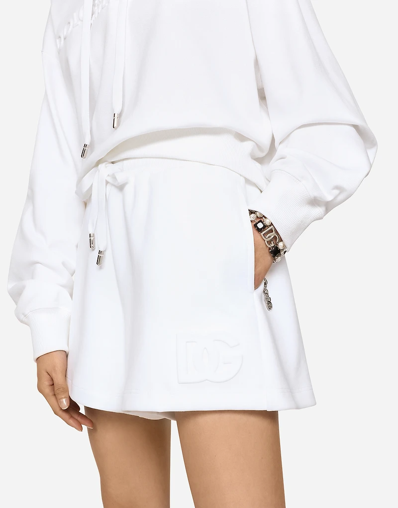 Jersey shorts with embossed DG logo
