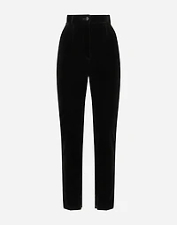 Velvet cigarette pants