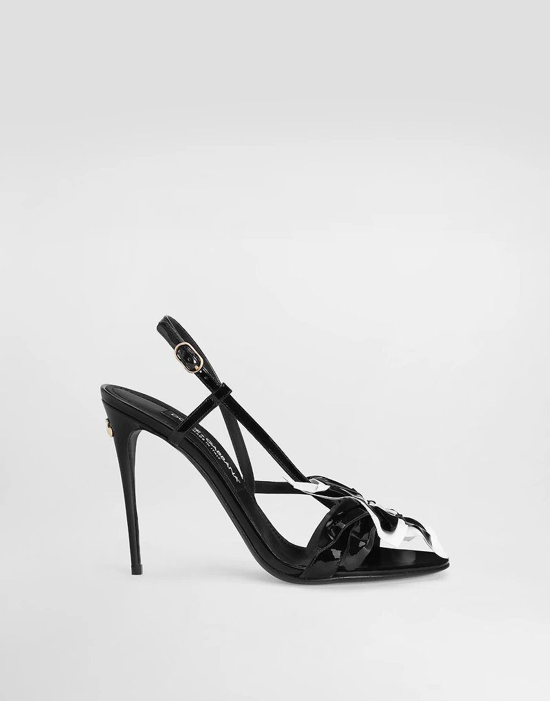 Patent leather sandals