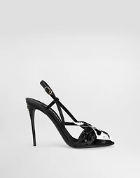 Patent leather sandals