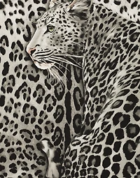 Leopard-print silk twill foulard (70x70)
