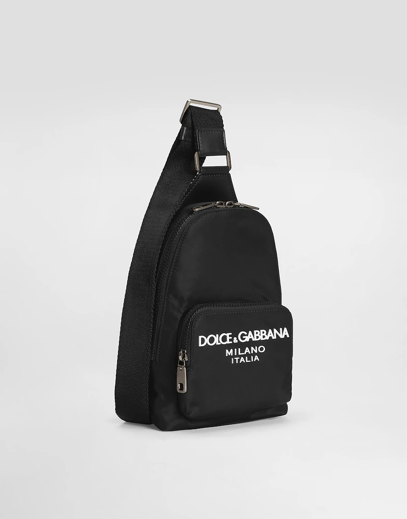 Nylon crossbody backpack