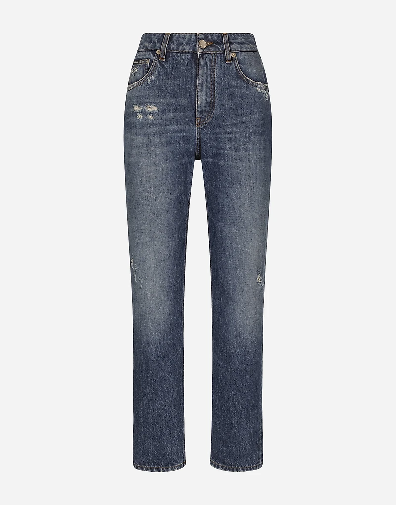 Boyfriend jeans medium blue denim