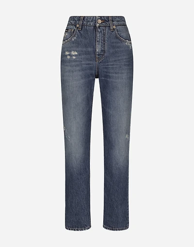 Boyfriend jeans medium blue denim