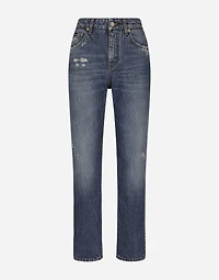 Boyfriend jeans medium blue denim