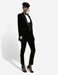 Single-breasted velvet Turlington tuxedo jacket