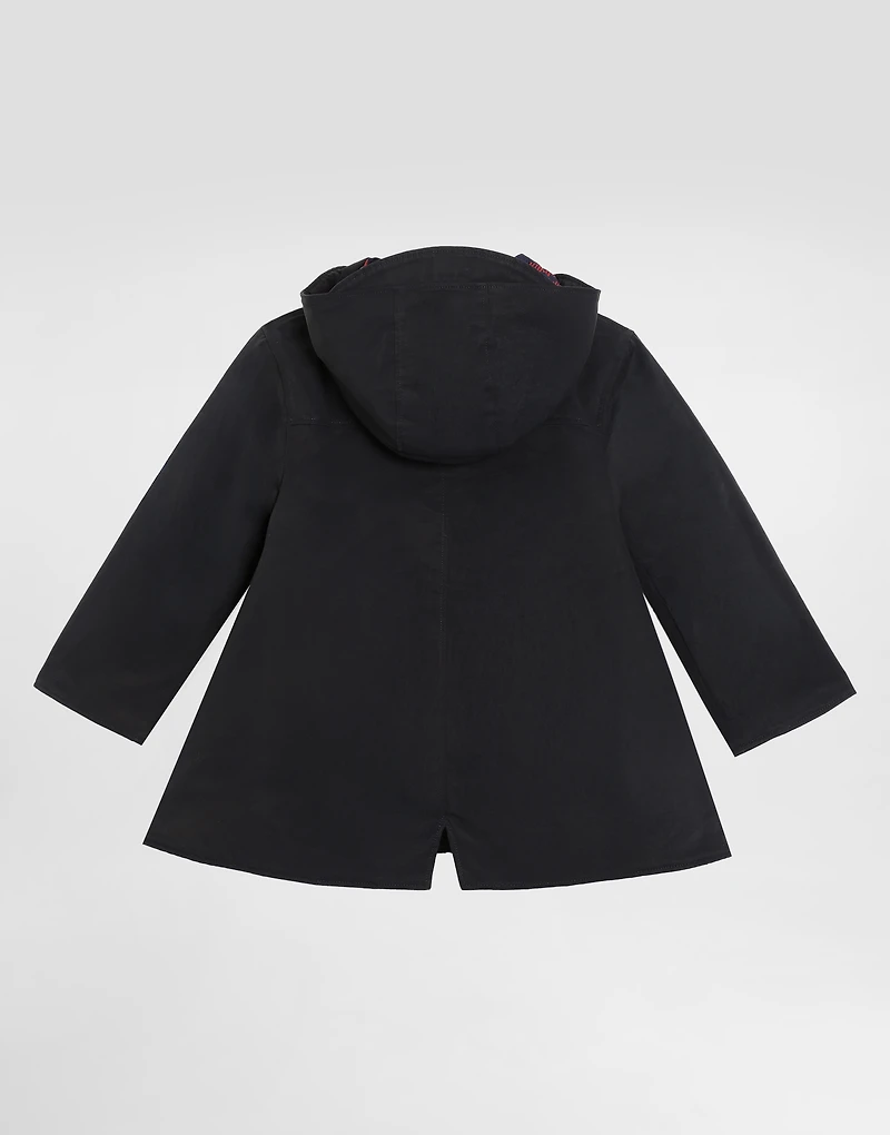 Single-breasted coat waxed gabardine