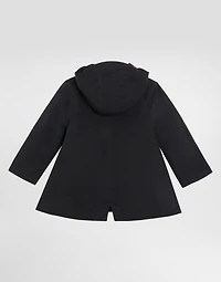 Single-breasted coat waxed gabardine