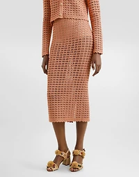 Viscose crochet skirt