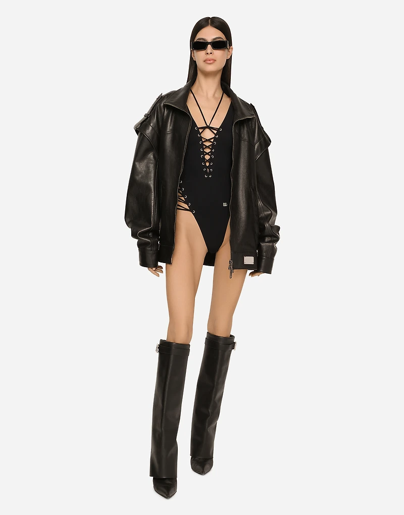 Oversize bullskin jacket