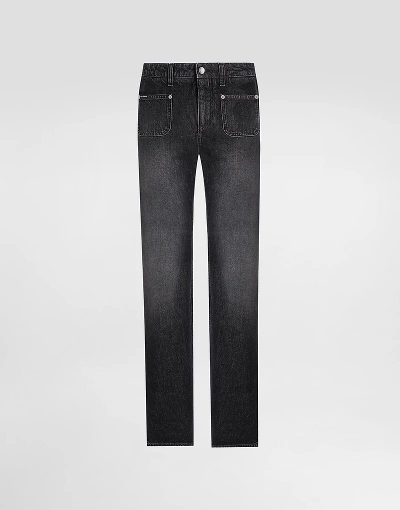 Flared denim jeans