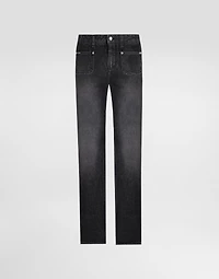 Flared denim jeans
