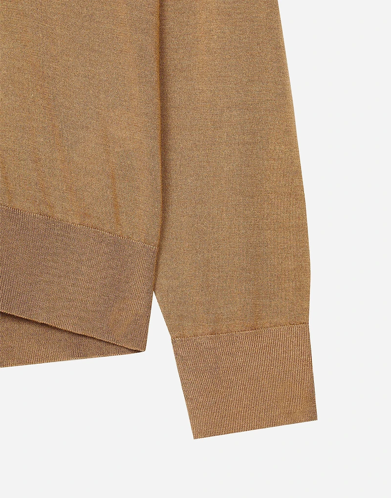 Cashmere and silk turtle-neck sweater