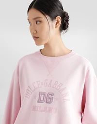 Jersey sweatshirt with raised DG embroidery