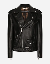 Leather biker jacket