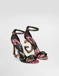 Satin baroque DG sandals