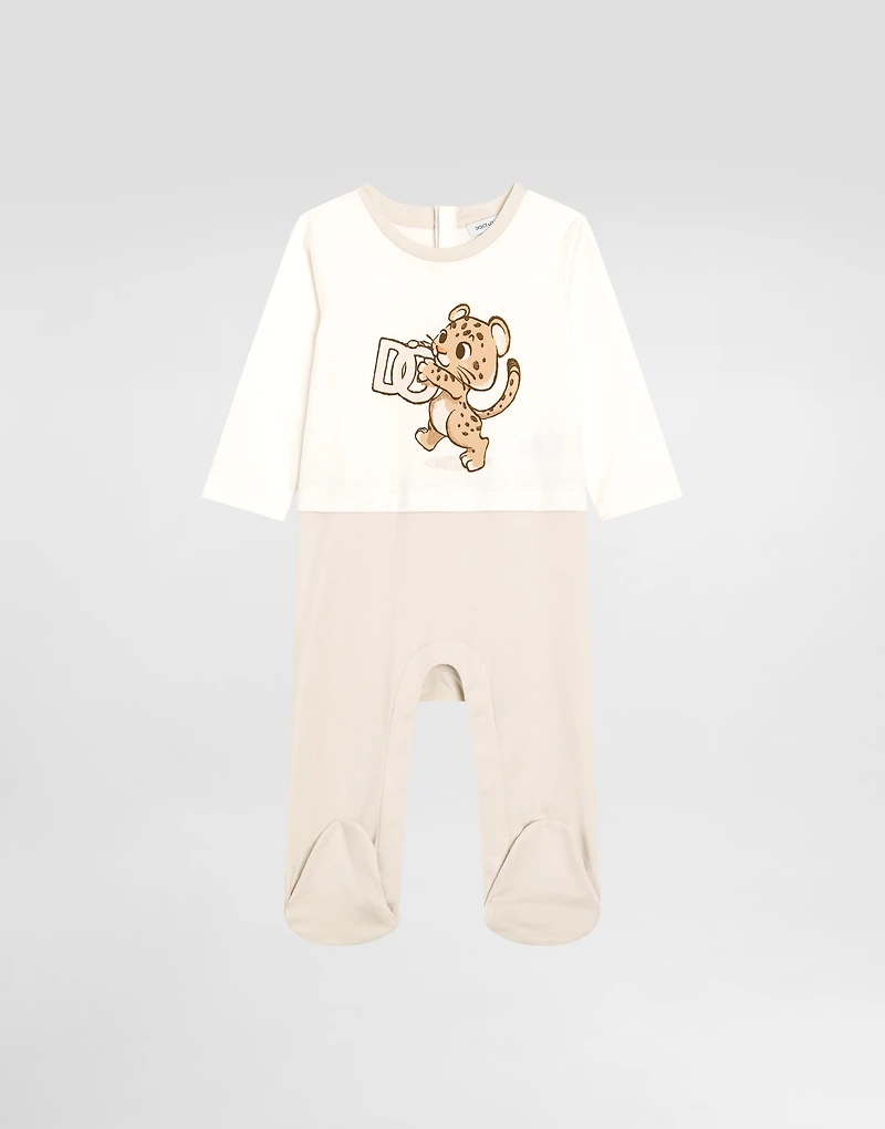 3-piece interlock gift set with leopard-print