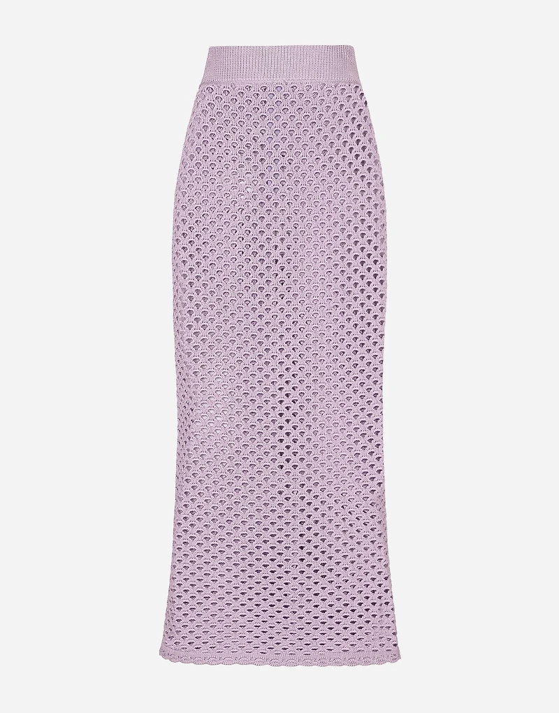 Long crochet pencil skirt