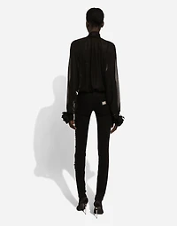 Chiffon pussy-bow shirt