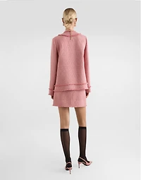 Single-breasted raschel tweed jacket