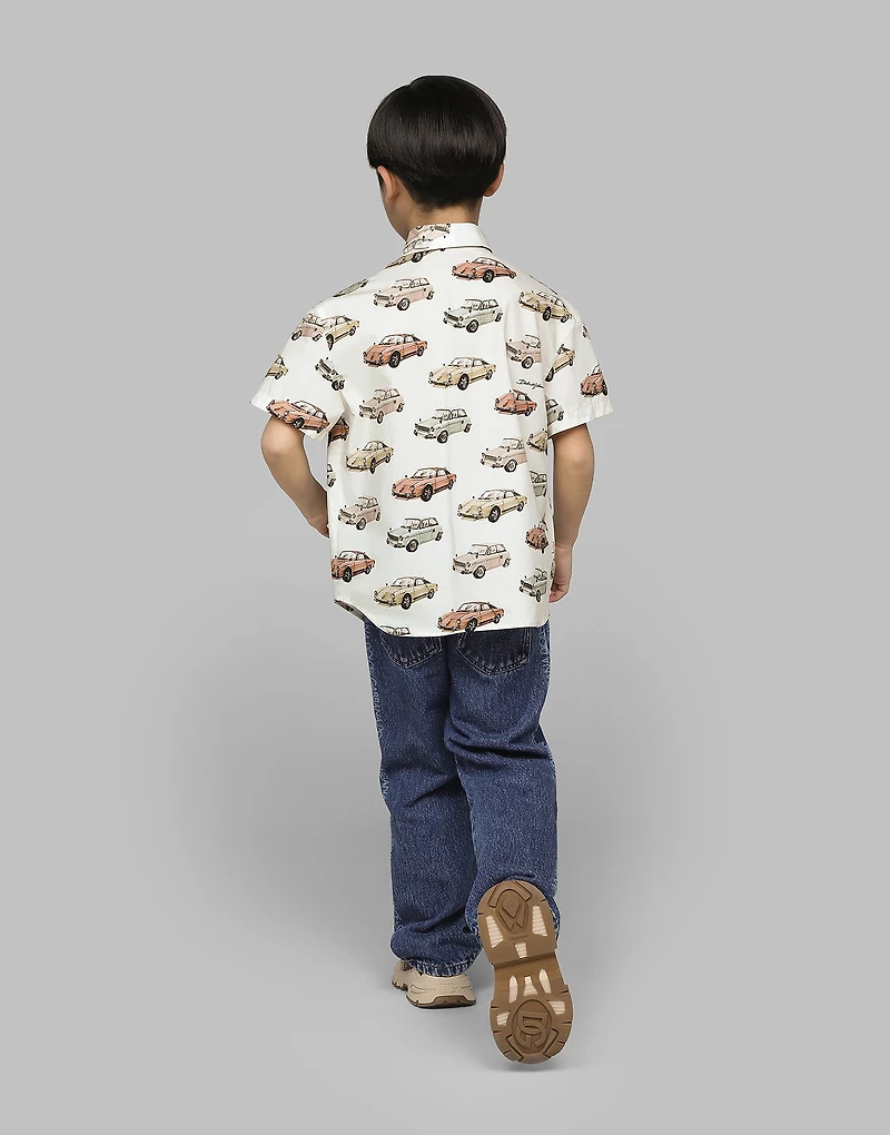 Printed poplin shirt