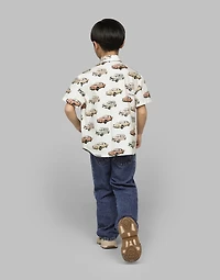 Printed poplin shirt