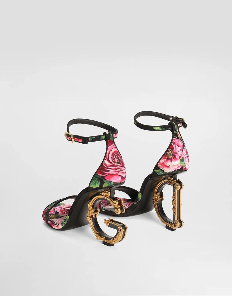 Satin baroque DG sandals