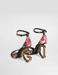 Satin baroque DG sandals