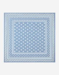 Silk twill foulard with all-over DG logo print (90x90)
