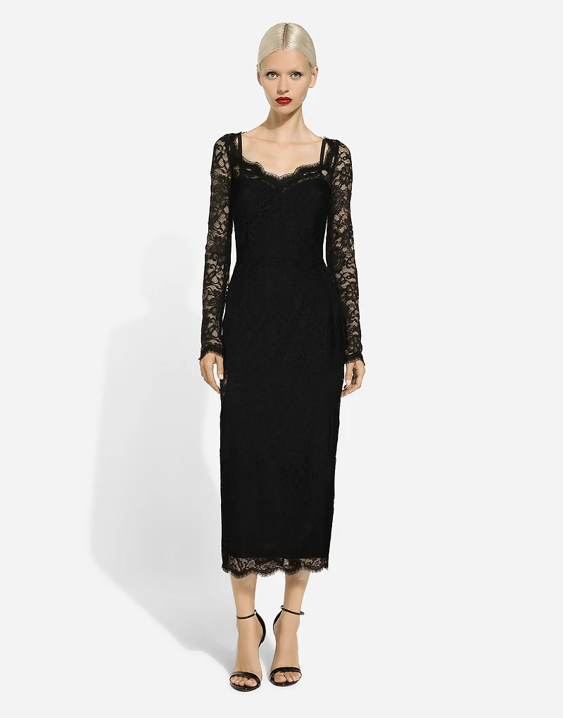 Floral lace midi dress